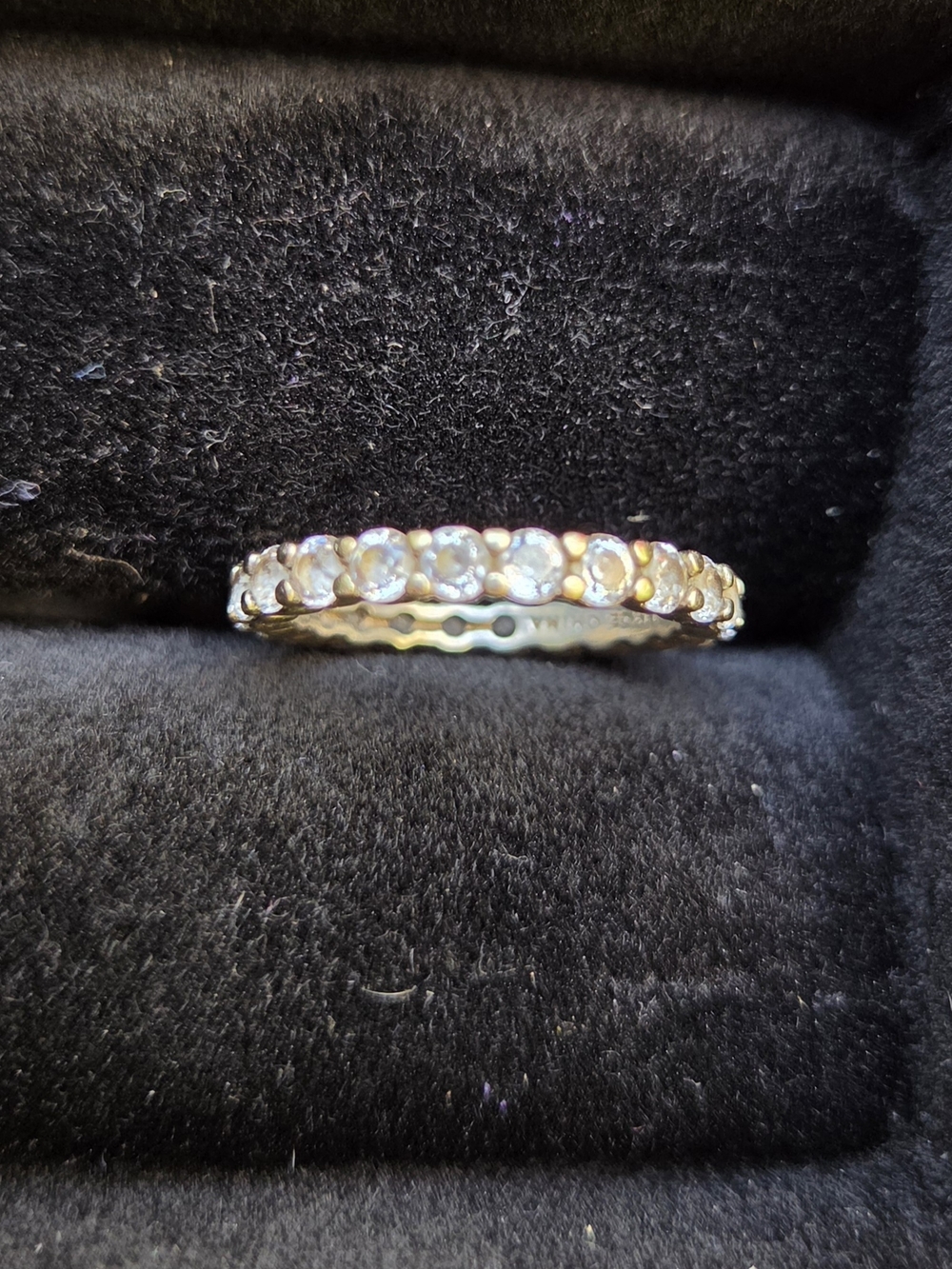 14k Cubic Zirconia Eternity Band size 4
